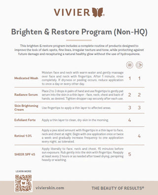 Vivier Brighten and Restore NON HQ Program *FINAL SALE*